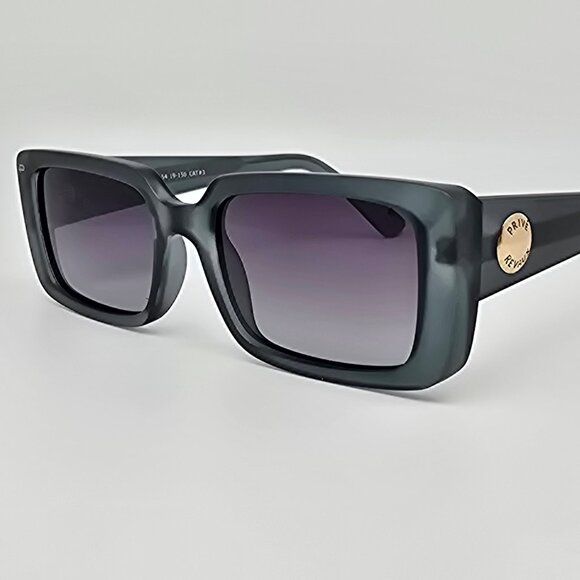 *SOLD* Prive Revaux Chi Chi Crystal Blue Frame Polarized Grey Lens Sunglasses - Picture 1 of 14